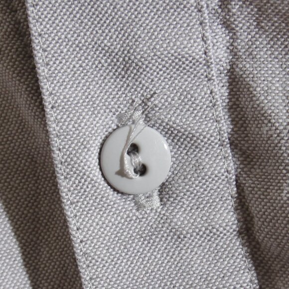 Lululemon Commission Long Sleeve Shirt Pocket Buttondown Gray Qwick Oxford - Picture 13 of 13